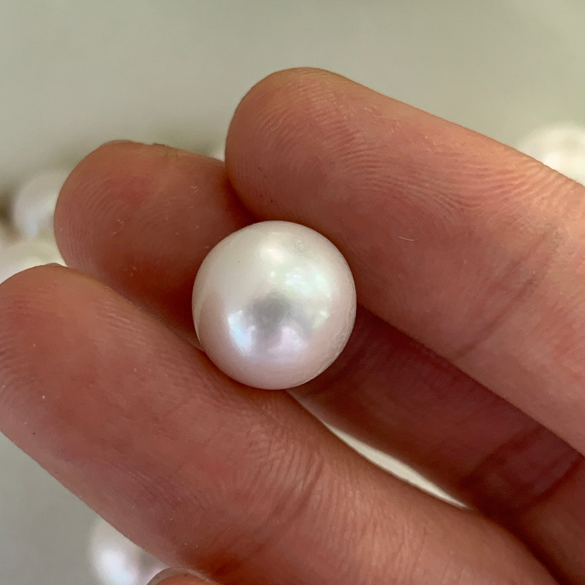 2A+ 1pc 11-12mm White Round Pearl