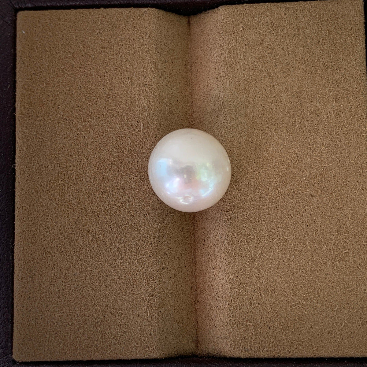 2A+ 1pc 11-12mm White Round Pearl