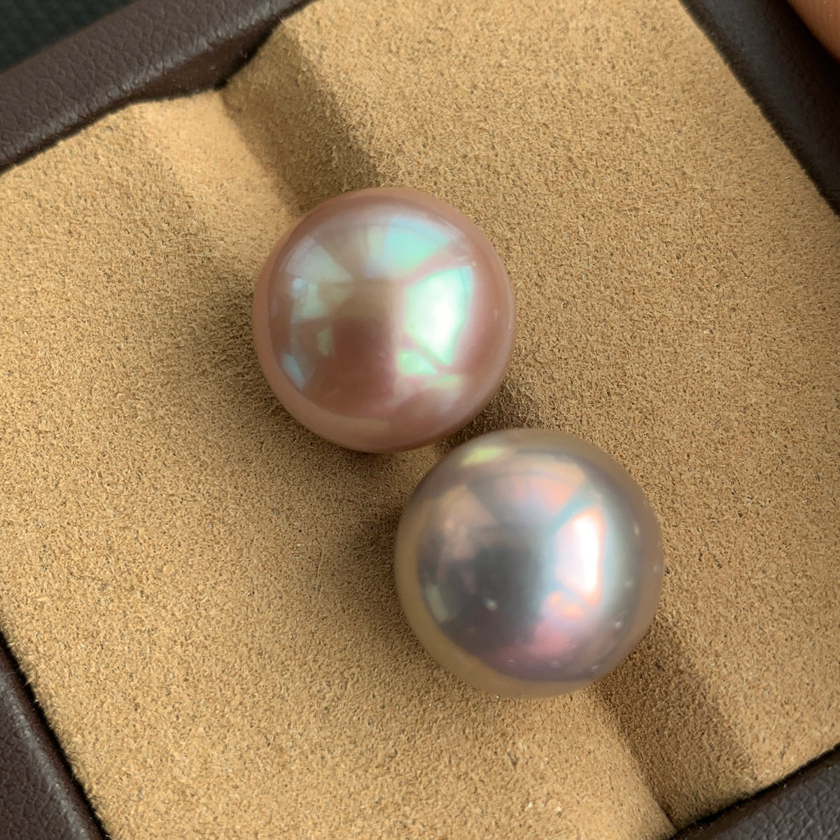 4A 1pc 12-13mm Light Purple Round Pearl