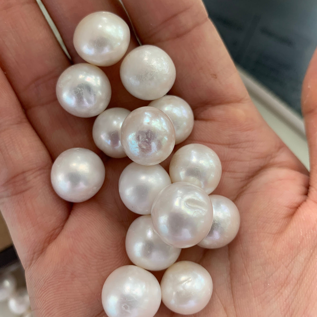 2A+ 1pc 11-12mm White Round Pearl