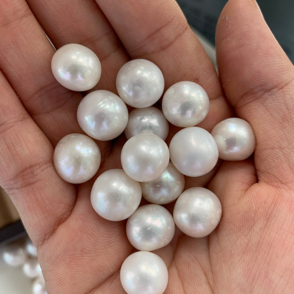 2A+ 1pc 11-12mm White Round Pearl