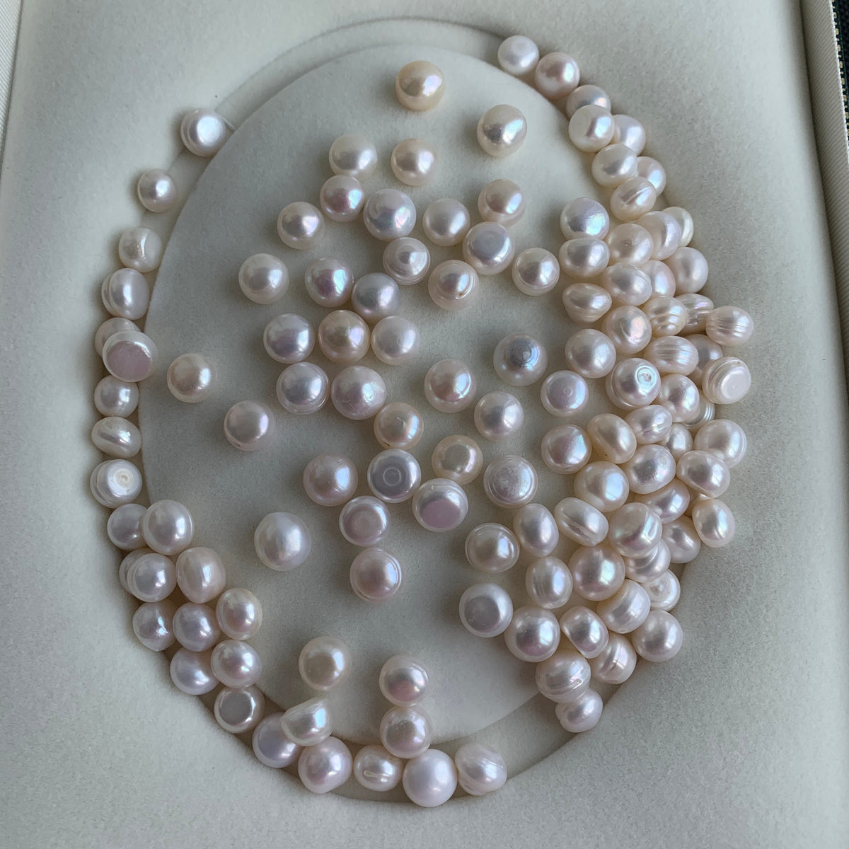 2A 1pc 10-11mm White Button Pearls