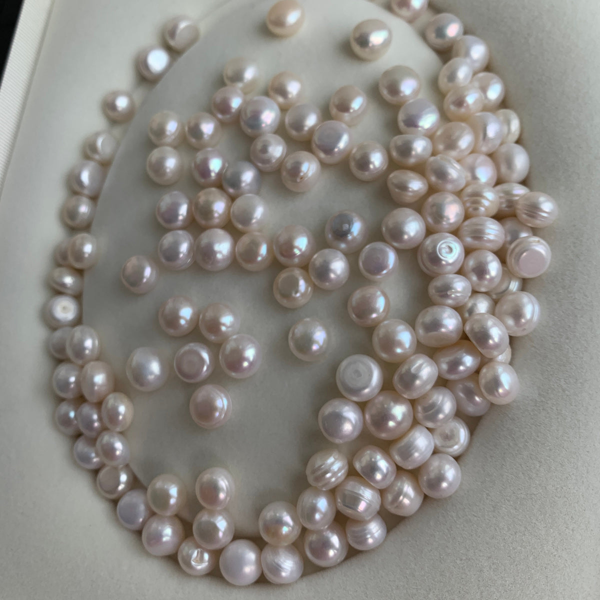 2A 1pc 10-11mm White Button Pearls