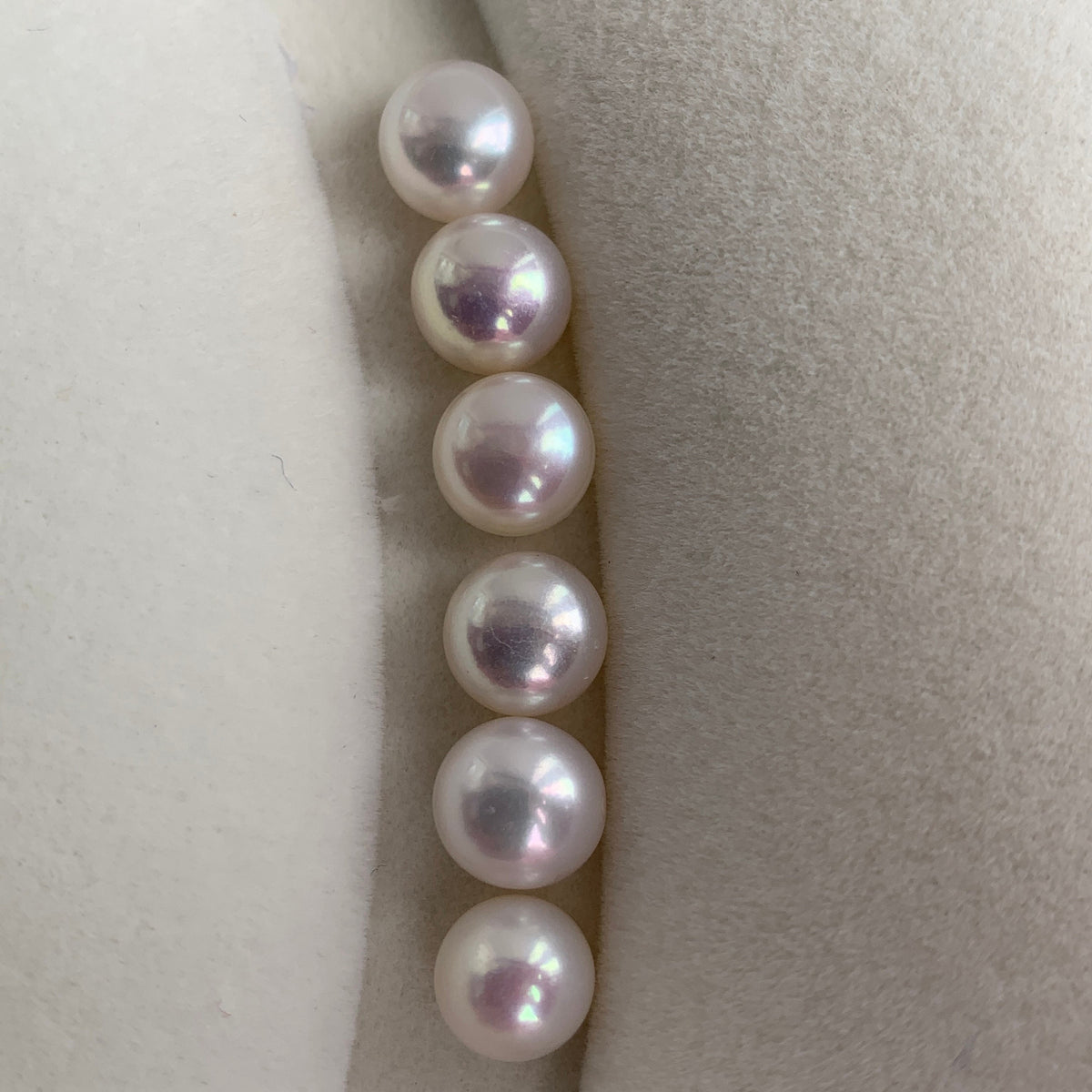 4A 1pc 6-7mm White Button Pearl