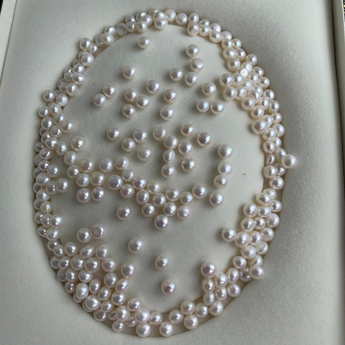 4A 1pc 6-7mm White Button Pearl