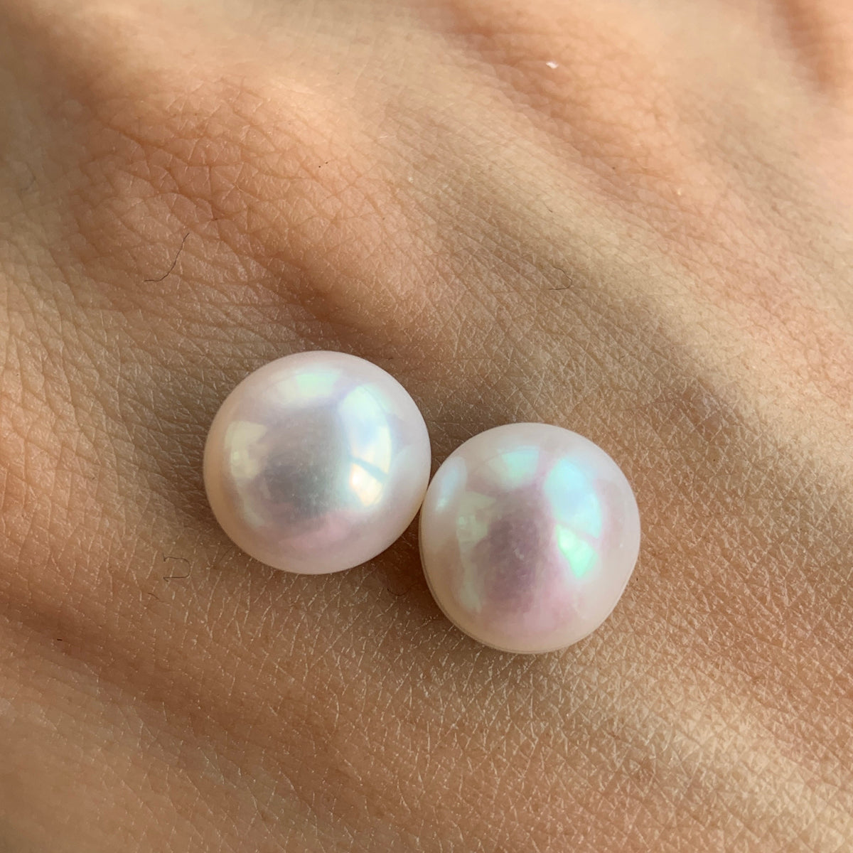 2A 1pc 10-11mm White Button Pearls