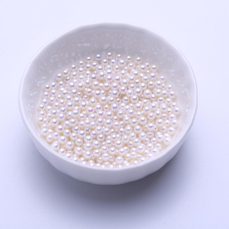6A 10pcs 3,4,5,6mm High Luster White Round Pearls