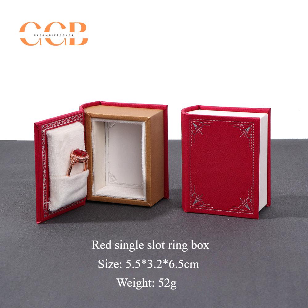 Story Book Pu leather book-shaped jewelry gift box