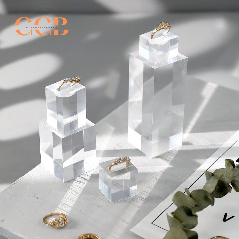 Acrylic Ring Display Stand Set for Jewelry Retail and Organization
