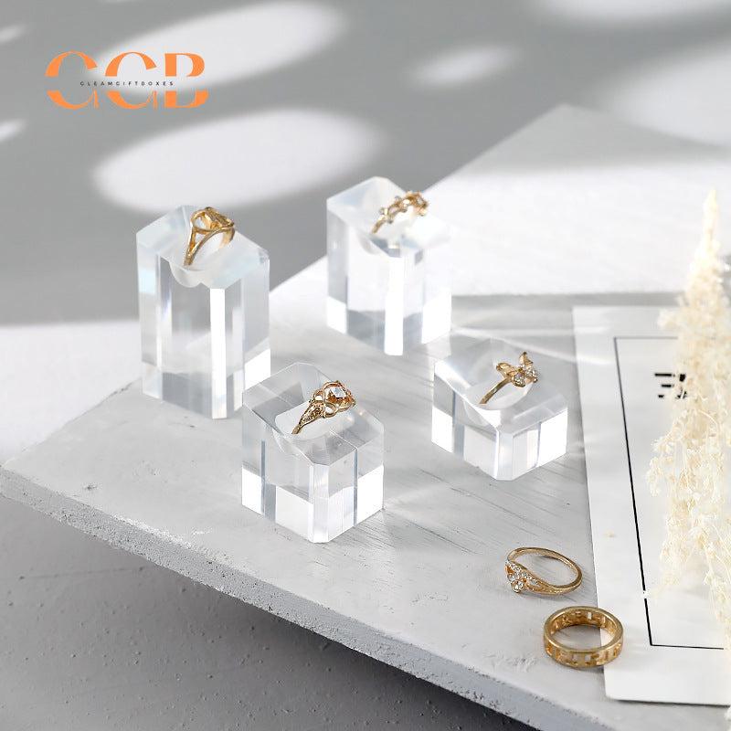 Acrylic Ring Display Stand Set for Jewelry Retail and Organization