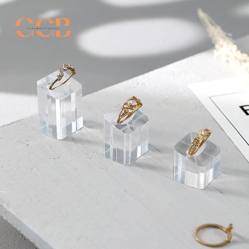 Acrylic Ring Display Stand Set for Jewelry Retail and Organization