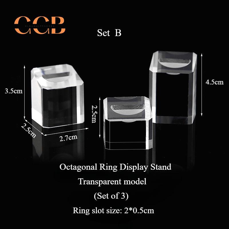 Acrylic Ring Display Stand Set for Jewelry Retail and Organization