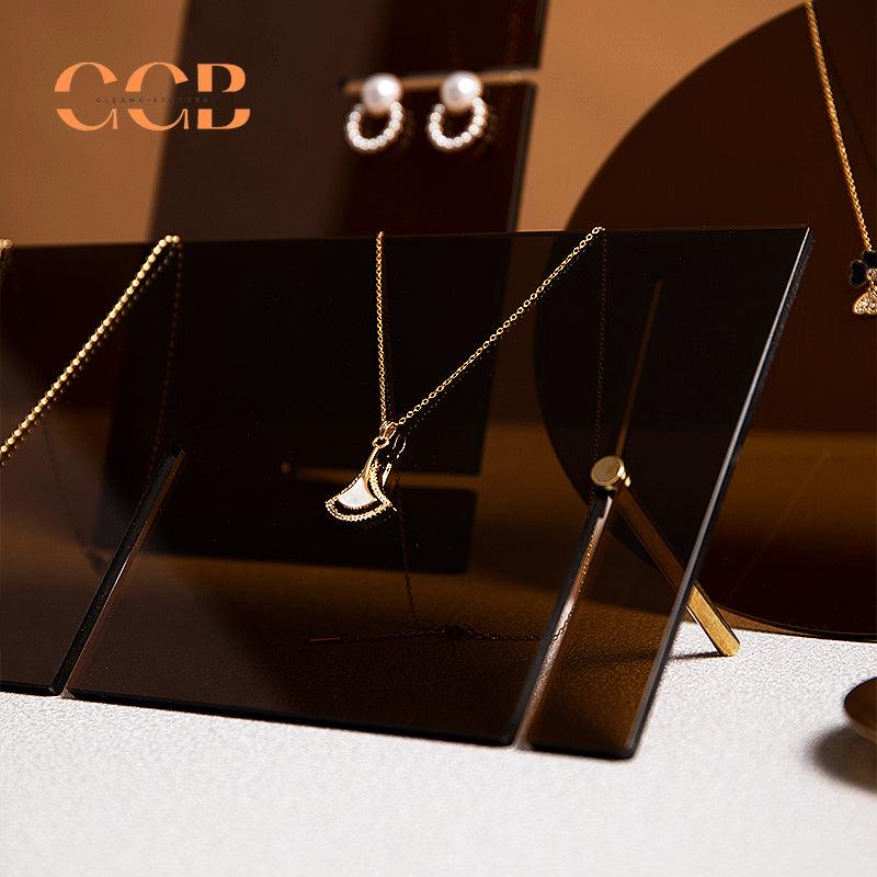 Brown Acrylic Necklace Display Stand for Jewelry Retail Organization