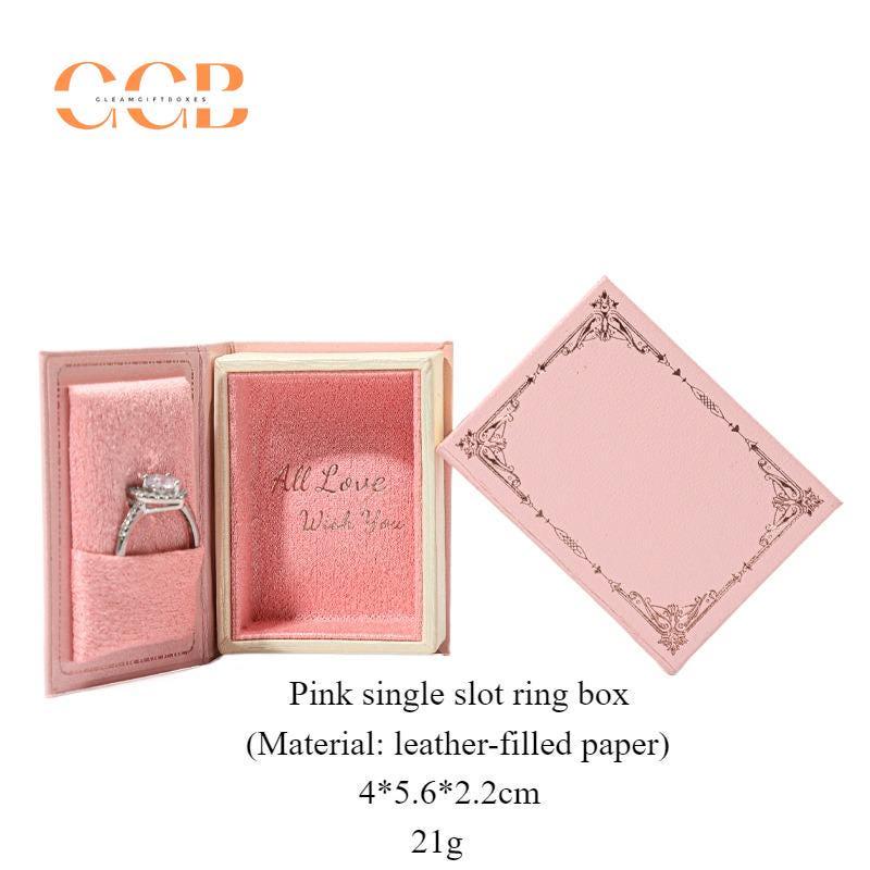 New story book pu leather book-shaped jewelry gift box
