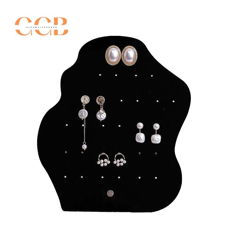 Black Acrylic Earring Display Stand for Jewelry Store Organization