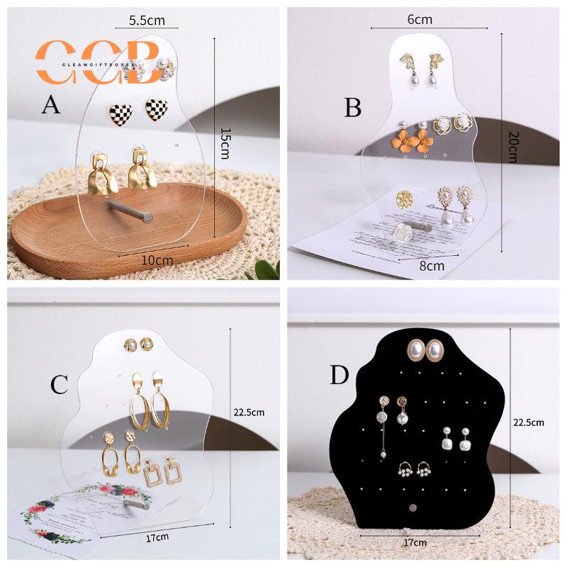 Black Acrylic Earring Display Stand for Jewelry Store Organization