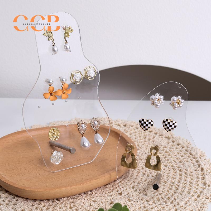 Black Acrylic Earring Display Stand for Jewelry Store Organization