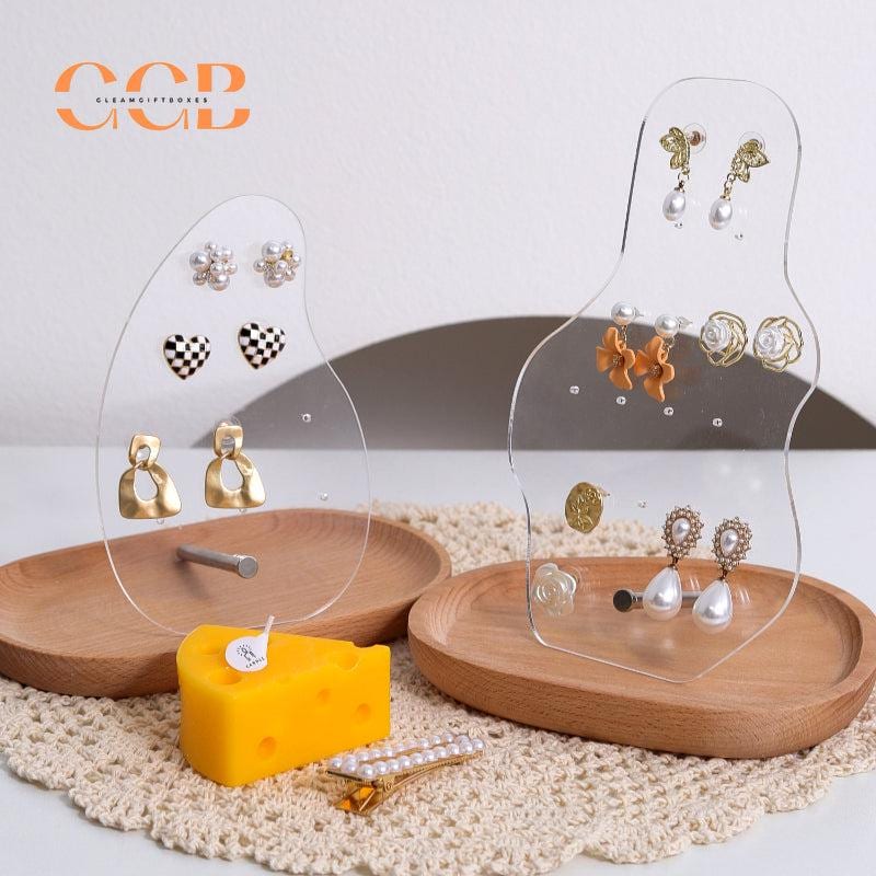 Black Acrylic Earring Display Stand for Jewelry Store Organization