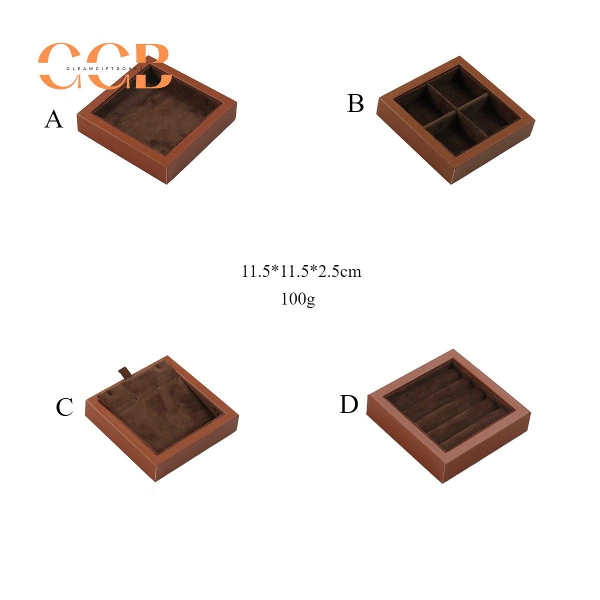 Brown Velvet Jewelry Tray Organizer for Retail Display Wholesale