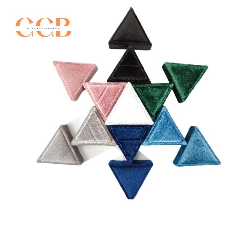 Variety Color Triangle Velvet Ring Box