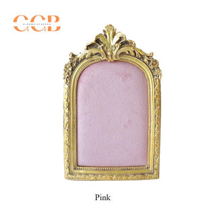 Gold Earring Necklace Jewelry Display Vintage Photography Frame