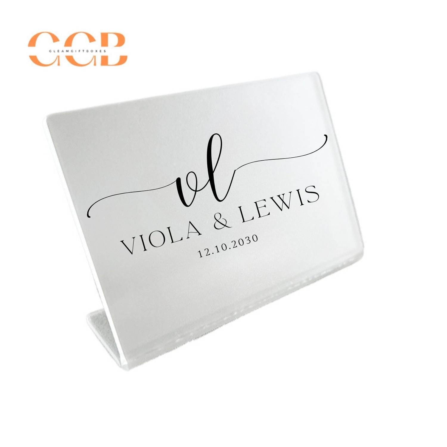 Custom Acrylic Jewelry Display Sign with Wood Stand Wholesale