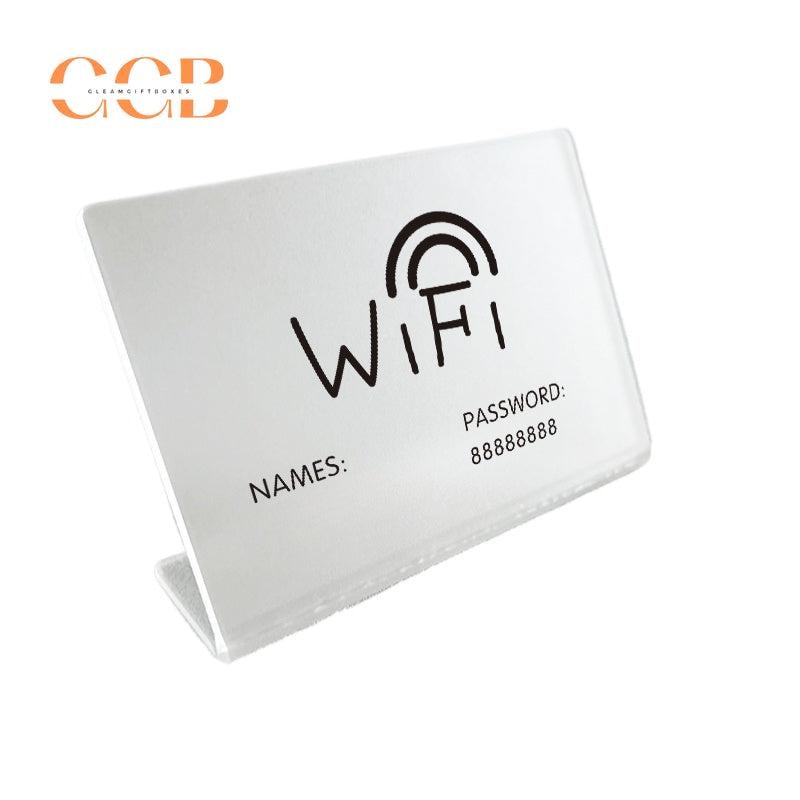 Custom Acrylic Jewelry Display Sign with Wood Stand Wholesale