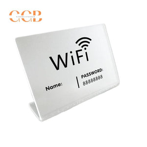 Custom Acrylic Jewelry Display Sign with Wood Stand Wholesale
