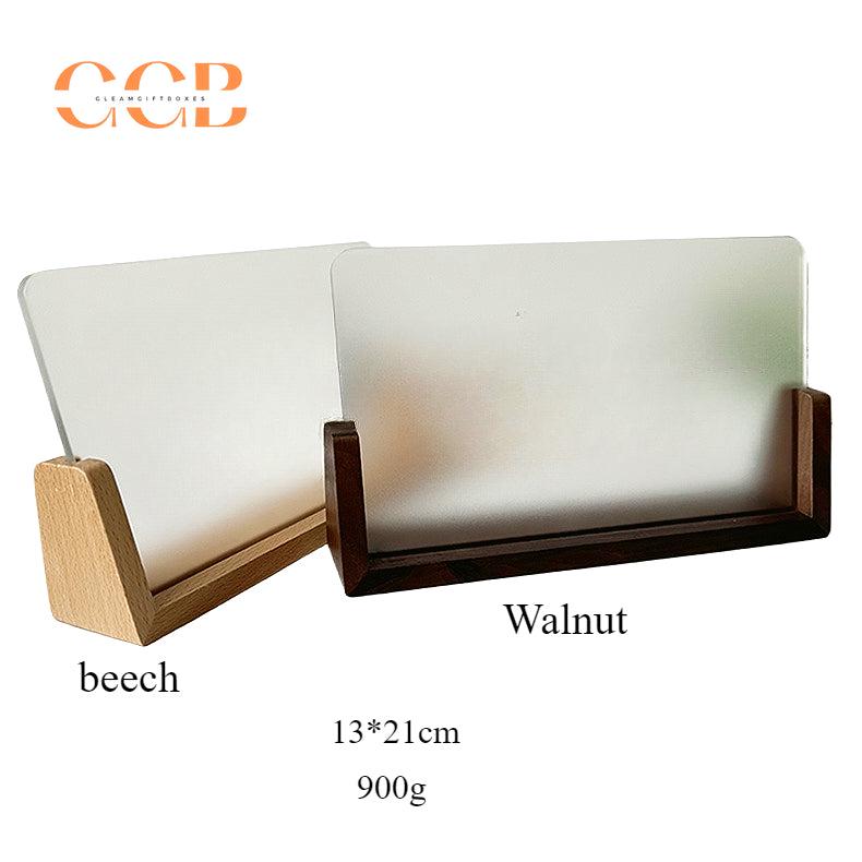 Custom Acrylic Jewelry Display Sign with Wood Stand Wholesale