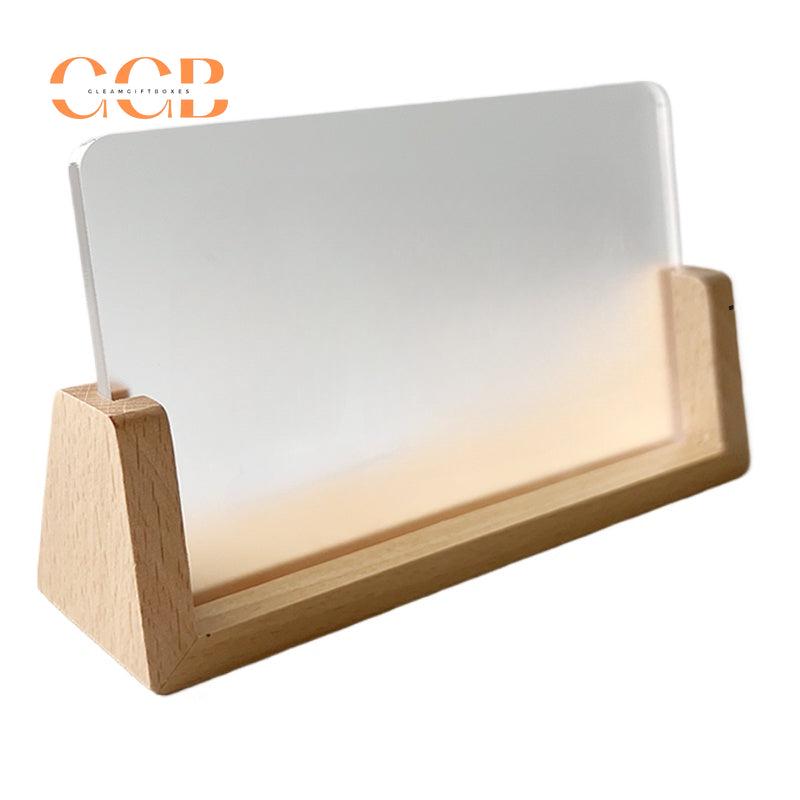 Custom Acrylic Jewelry Display Sign with Wood Stand Wholesale