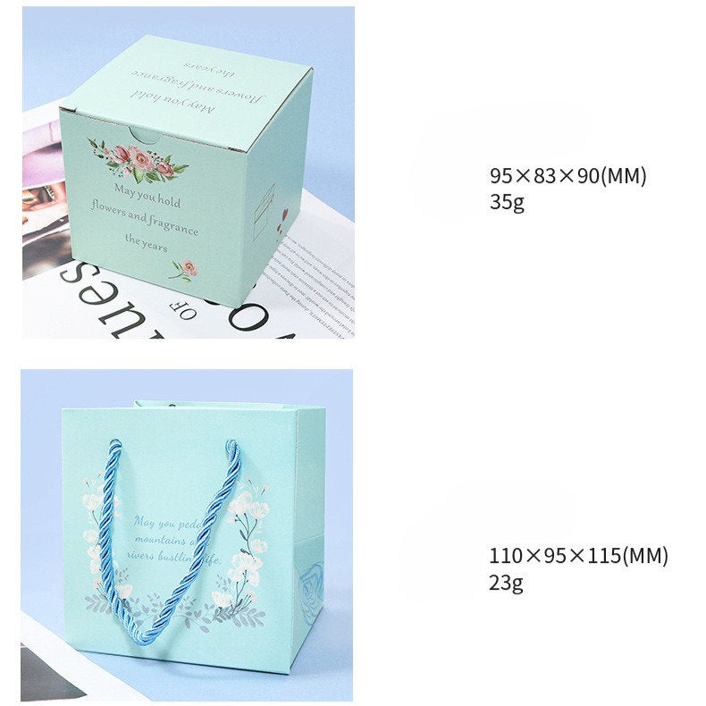 Rotating Real Rose Flower Ring & Pendant Ring Jewelry Box