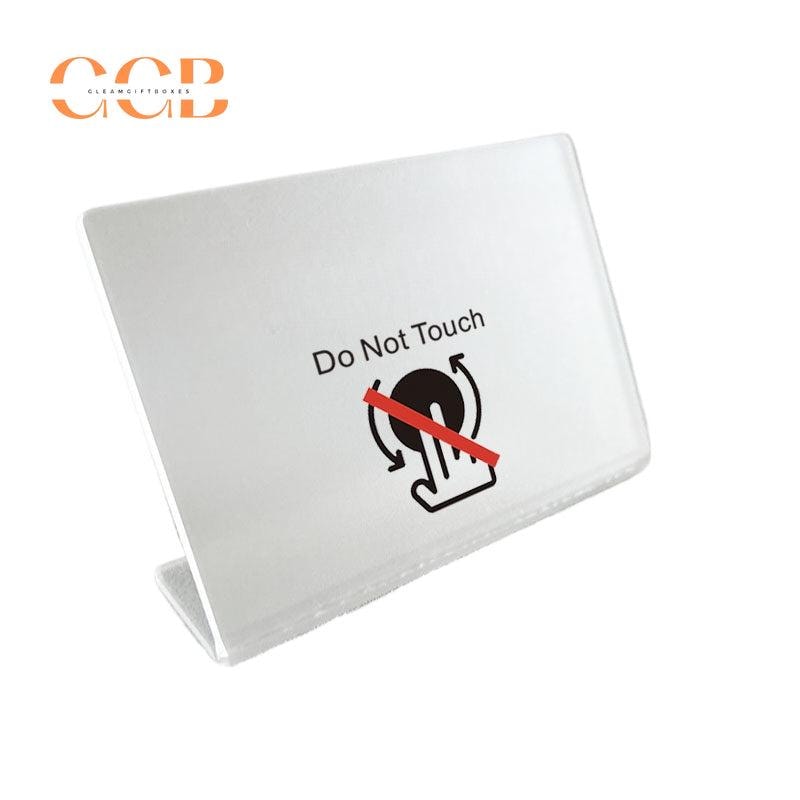 Custom Acrylic Jewelry Display Sign with Wood Stand Wholesale