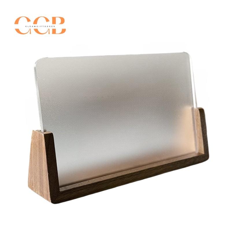 Custom Acrylic Jewelry Display Sign with Wood Stand Wholesale