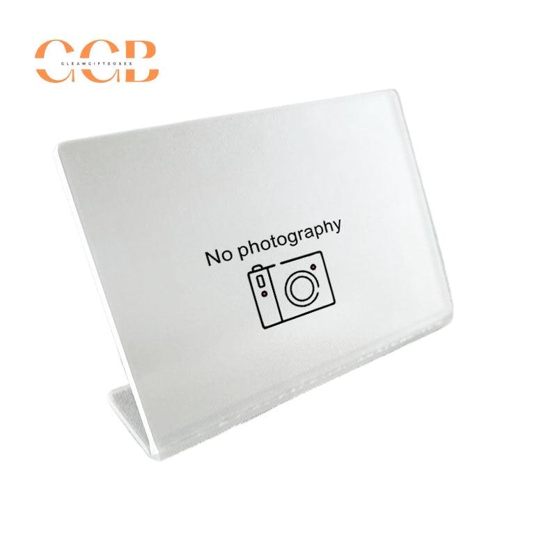 Custom Acrylic Jewelry Display Sign with Wood Stand Wholesale