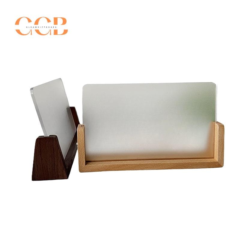 Custom Acrylic Jewelry Display Sign with Wood Stand Wholesale