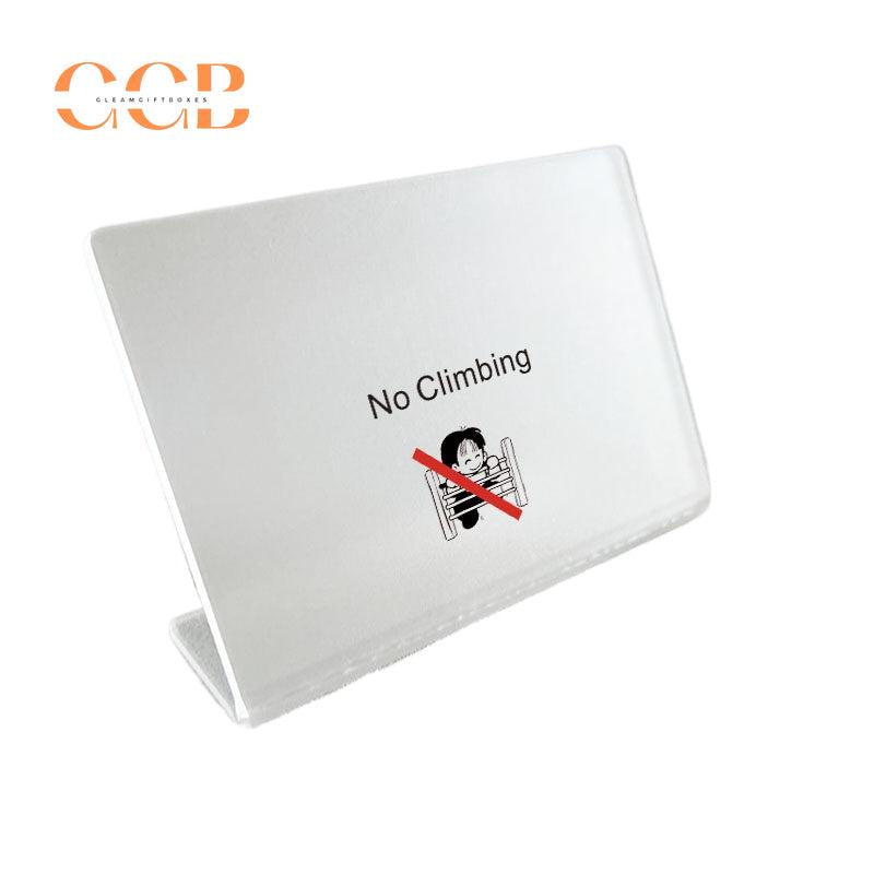 Custom Acrylic Jewelry Display Sign with Wood Stand Wholesale