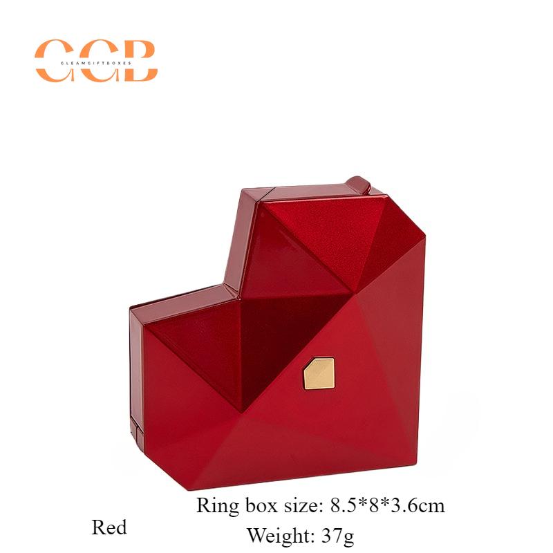 Pop-up ring heart-shaped jewelry box