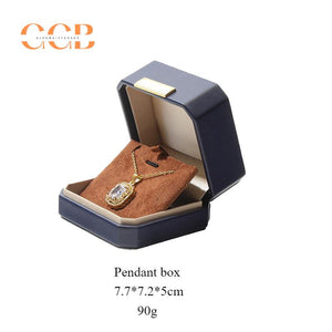 Customised PU Leather Blue Jewelry Box