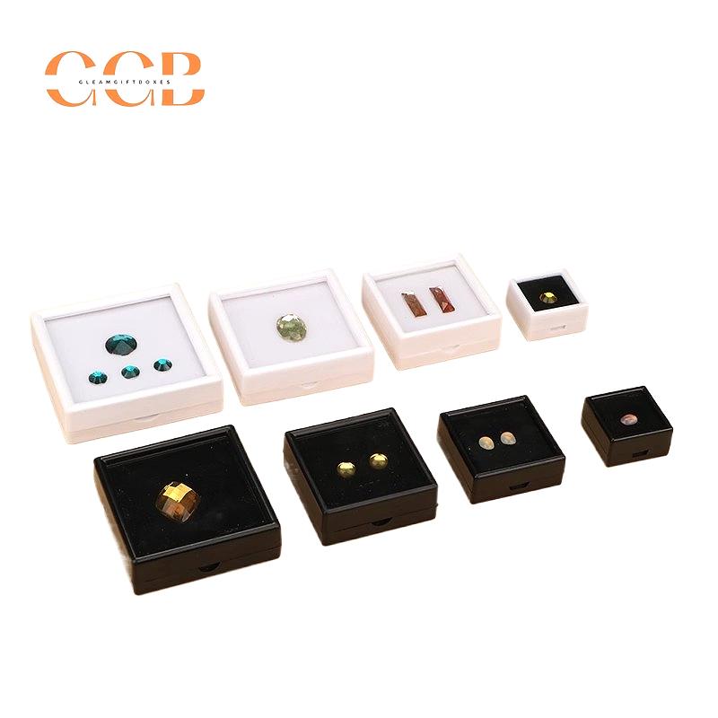 20/50/100pcs White Plastic Gemstone Display Boxes for Jewelry Storage Wholesale
