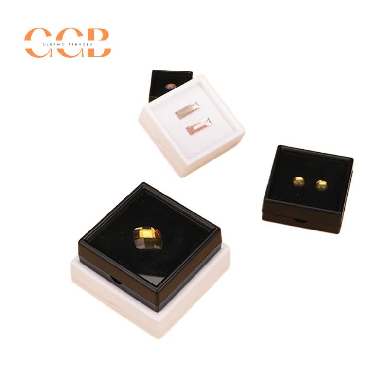 20/50/100pcs White Plastic Gemstone Display Boxes for Jewelry Storage Wholesale