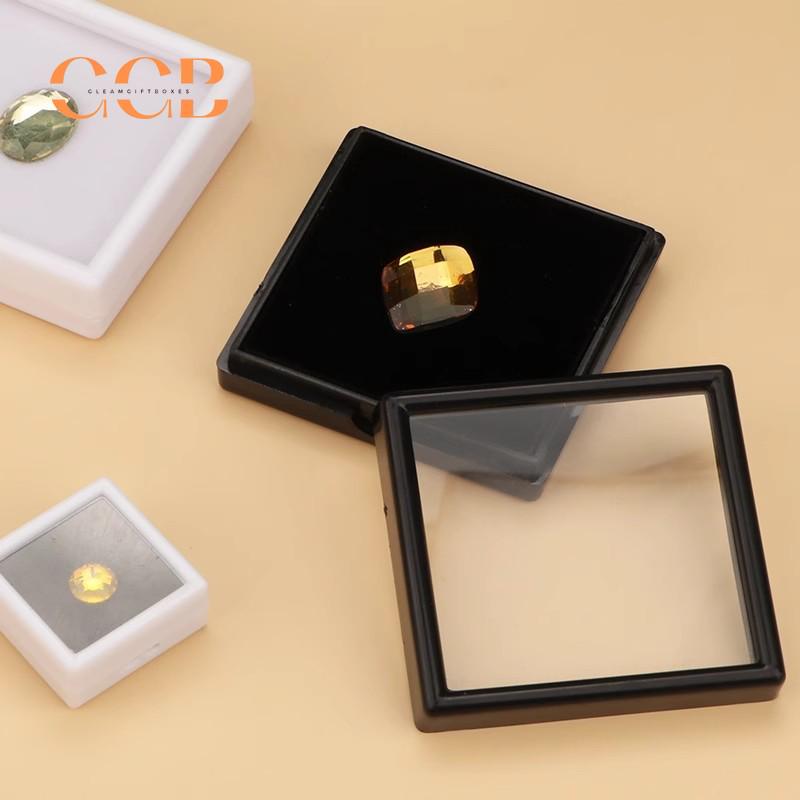 20/50/100pcs White Plastic Gemstone Display Boxes for Jewelry Storage Wholesale