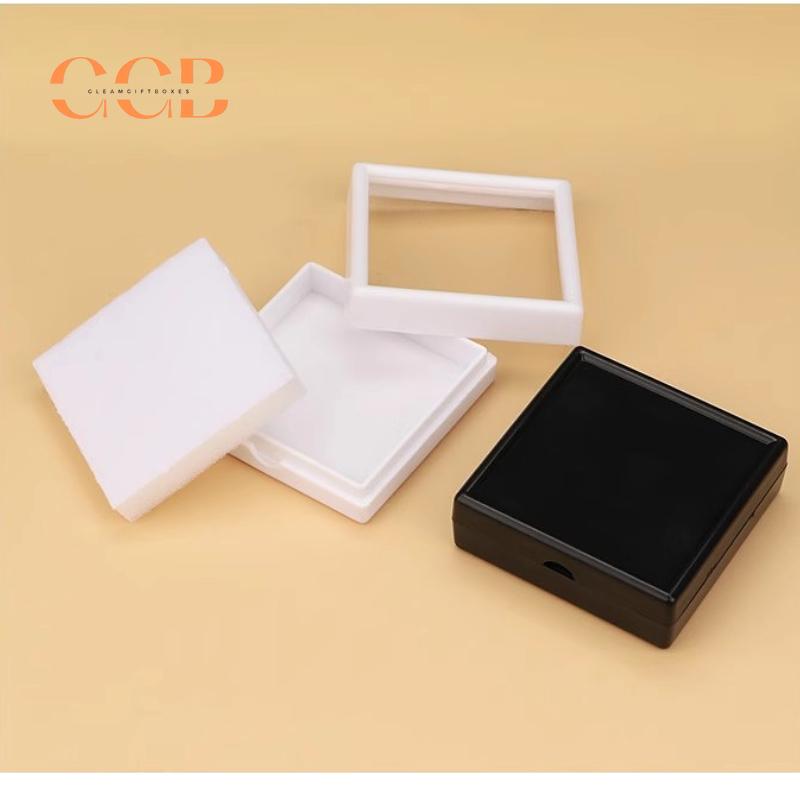 20/50/100pcs White Plastic Gemstone Display Boxes for Jewelry Storage Wholesale