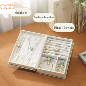 Storybook pu leather book jewelry box