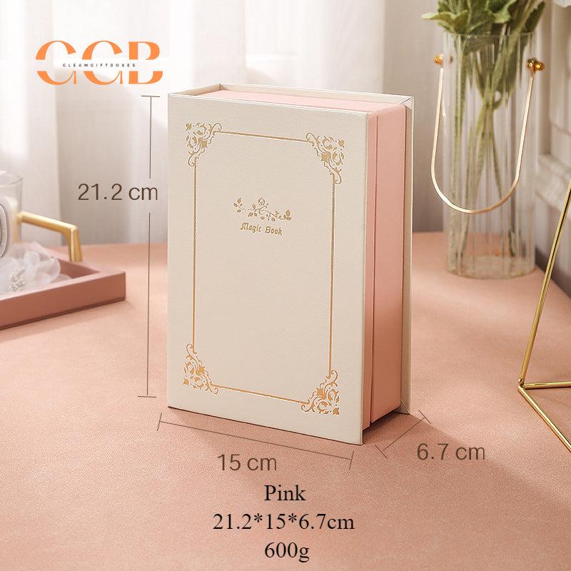 Storybook pu leather book jewelry box