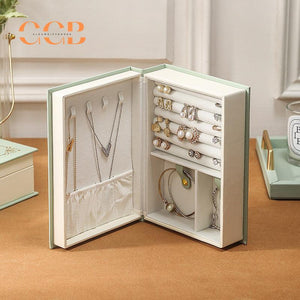 Storybook pu leather book jewelry box