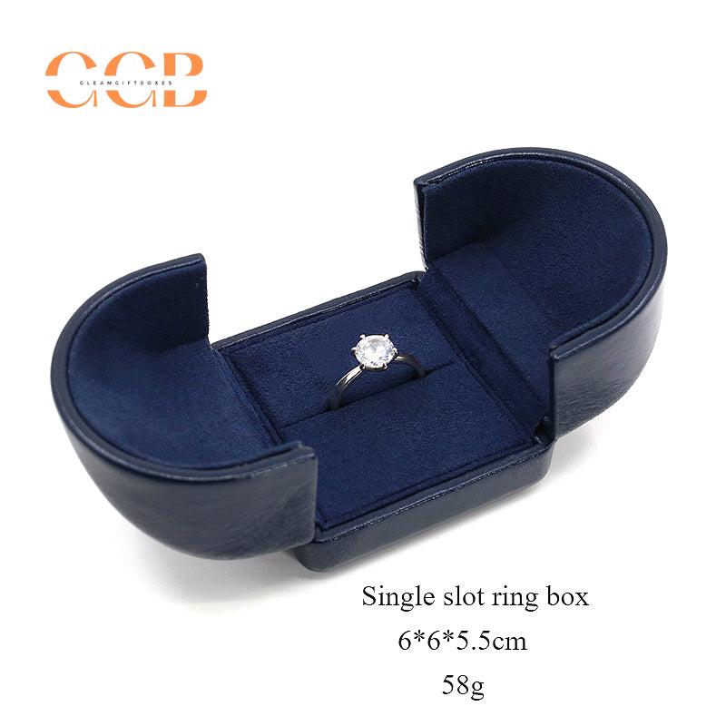 Premium Pu Leather Blue Jewelry Box