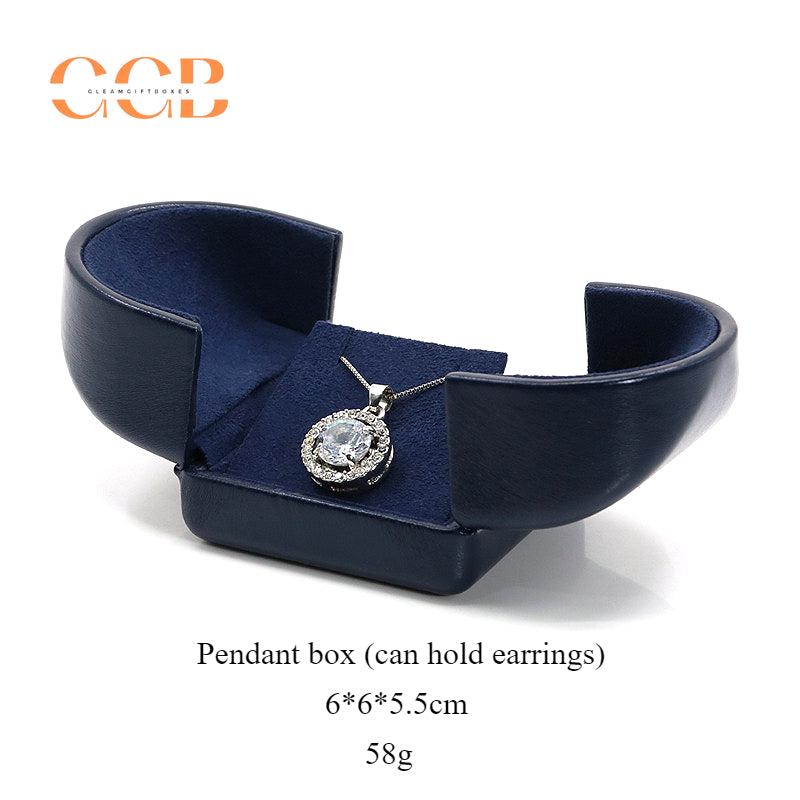 Premium Pu Leather Blue Jewelry Box