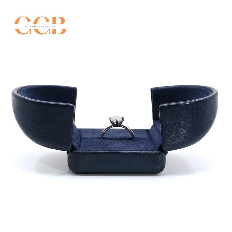 Premium Pu Leather Blue Jewelry Box