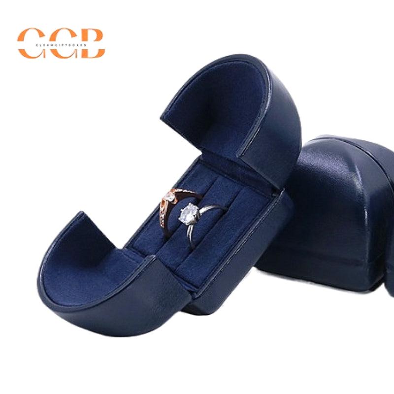 Premium Pu Leather Blue Jewelry Box