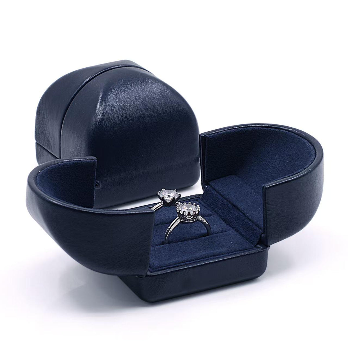 Premium Pu Leather Blue Jewelry Box